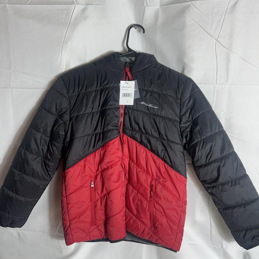 Eddie Bauer Boys' Reversible Jacket Chili Pepper Size Youth Medium